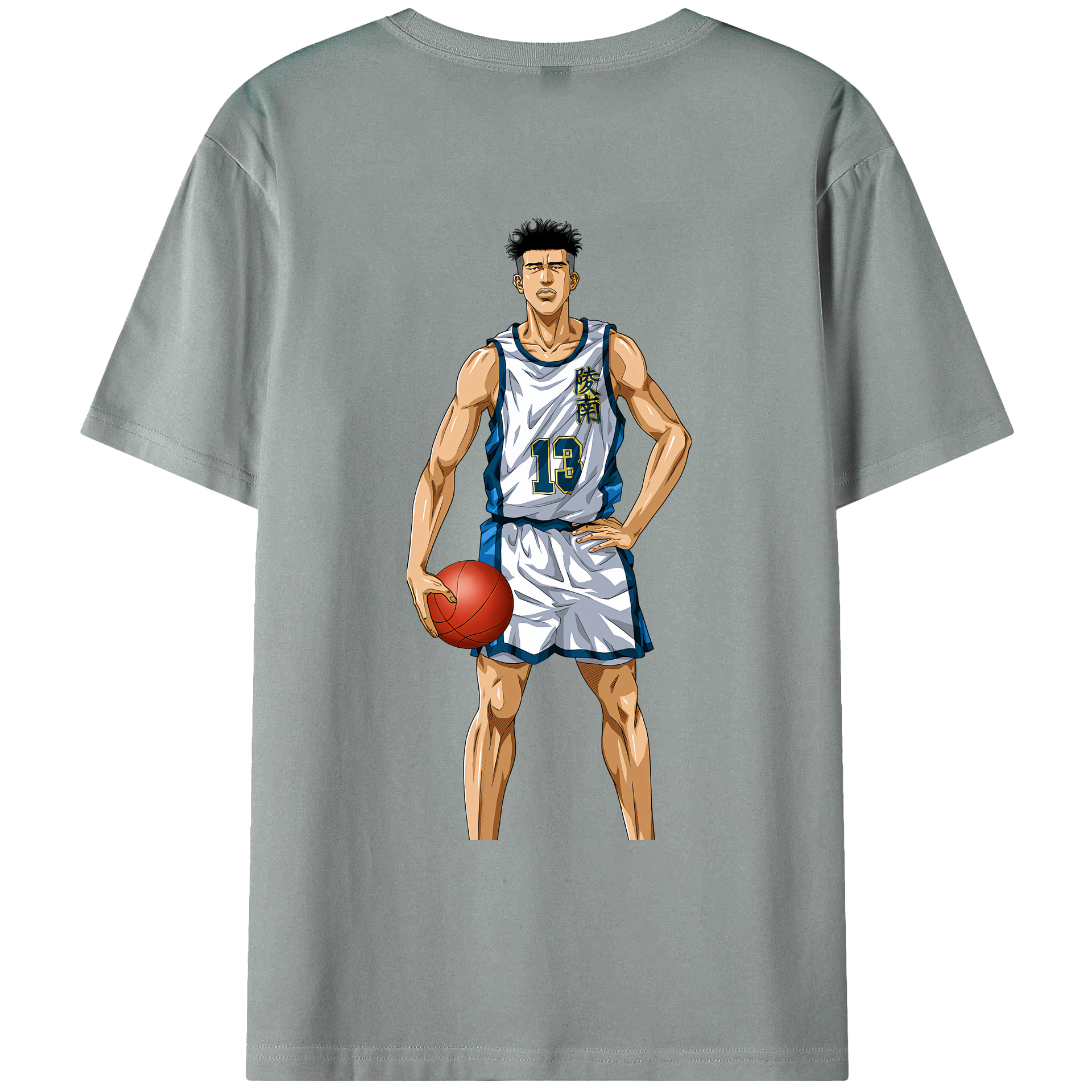 （画像用） SLAM DUNK／スラムダンク 綿100％ メンズ半袖Tシャツ（バックプリント） 通気性